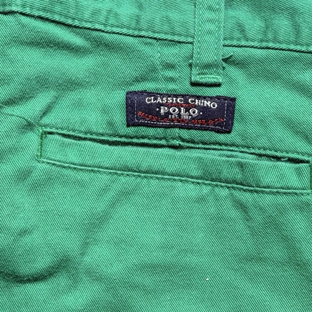 Vintage Ralph Lauren Girls Size 10 Chino Pants Green Straight Leg